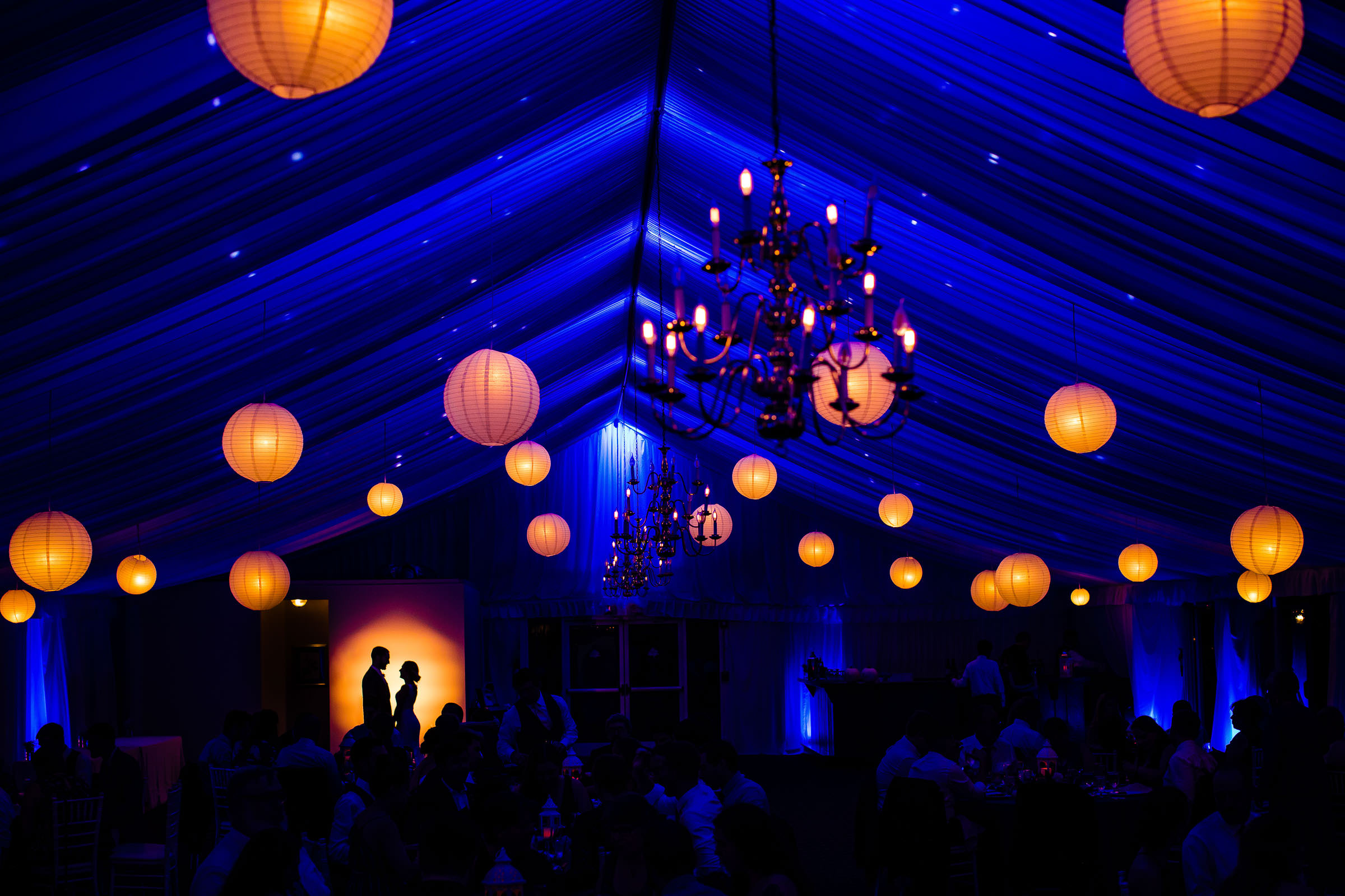 Atmospheric wedding reception